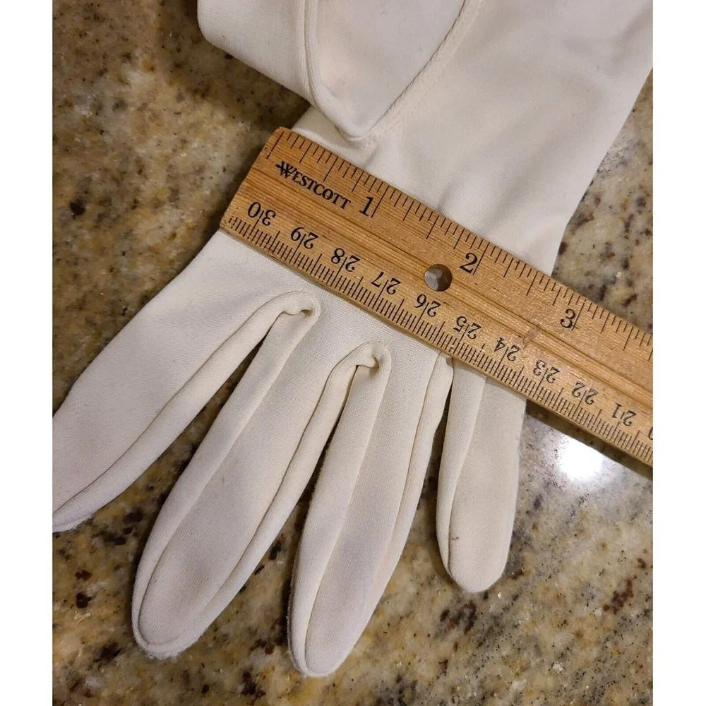 Vintage Size M Off White Stretch Nylon Formal 8.5